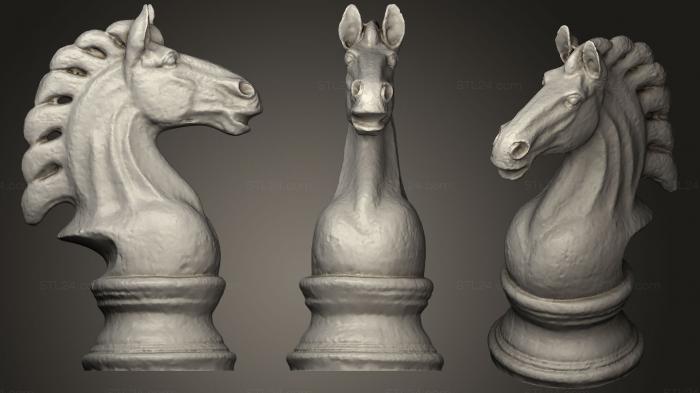 Шахматы (Статуя лошади, SHM_0155) 3D модель для ЧПУ станка